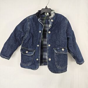 Vtg LEE Denim Jacket Riders Western Cowboy Blue Toddler Size 4T Flannel Line